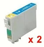 2 X Epson Cyan T0712 Compatible Ink Cartridge for Stylus DX4050