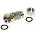 F-Stecker, Twist-On wassergesch�tzt, f�r Kabel-Durchmesser: 8,2mm, Twist-On-Durchmesser: 8,0mm