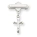 Sterling Silver Dangling Small Crucifix Pin