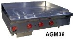 36 in Heavy Duty Countertop Gas Griddle, 1 in Polished Steel Plate, LP