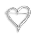 Open Heart Fashion Pin
