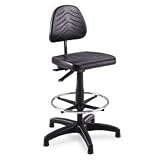 Deluxe Workbench Chair with Foot Ring - Black