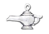 Magic Lamp Solid Sterling Silver Charm