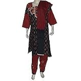 Indian Salwar Suit Printed Embroidered Cotton Womens Dress