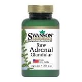 Raw Adrenal Glandular 350 mg 60 Caps by Swanson Premium ~ Swanson Premium