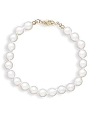 Akoya Pearl Bracelet 6.5-7mm Grade A Cultured 14 Karat Gold - Made in the USA