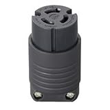 明工社 接地2P 15A引掛コネクターボデー 15A 250V (黒) (L6-15R 準拠)