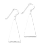 Sterling Silver Hammered Triangle Dangle Earrings