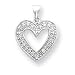 14k White Gold Diamond Heart Pendant