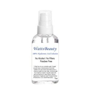 Watts Beauty 100% Pure Hyaluronic Acid Solution - No Alcohol, No Parabens