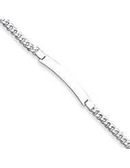 Sterling Silver ID Curb Link Bracelet QCD120-8"