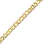 Solid Curb Chain Bracelet - 9" 10K Gold 3.2mm 10K LINK BRACELETS