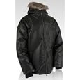 Black Leather Down Jacket