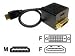 Cable, 12IN HDmi To Dvi-d & Hdmi