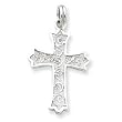 Sterling Silver Fleur De lis Cross Charm