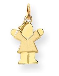 Genuine IceCarats Designer Jewelry Gift 14K Mini Girl Charm