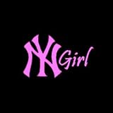 New York Yankees Girl - 5" SOFT PINK - Car Window Decal Sticker