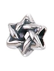 Genuine Zable (TM) Product. 925 Sterling Silver Star of David Bead Charm. 100% Satisfaction Guaranteed.