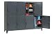 Heavy Duty Personnel Locker Double Tier 98x24x78 8 Doors Assembled Gray