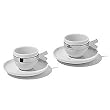 Alessi Babette Set of Two Mocha Cups & Saucers
