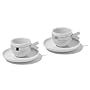 Babette Mocha Cup & Saucer (set of two) by Alessi