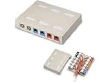 CABLES TO GO 12-PORT KEYSTONE JACK SURFACE MOUNT BOX WHITE Write-on station designation label