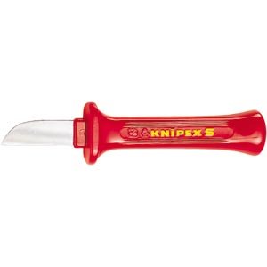Kabelmesser 180 mm, SB-verpackt Klingenlänge: 50mm, isol.