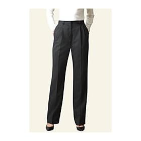 Ladies Regular Pleat Front Wool Blend Gabardine Dress Pants