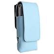 Motorola Krzr K1 (gsm) Only Light Blue Leather Pouch Case With Ratchet Swivel Belt Clip