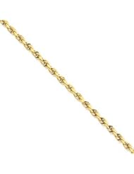 14k Gold 4.0mm D/C Quadruple Rope Chain 18 Inches