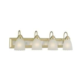 Thomas Lighting SL7624-70 Serenity Four Light Bathroom Vanity Wall Sconce in Chrome and Polished Brass