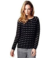 Per Una Scallop Stitched Knitted Top with Wool