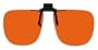 Polycarbonate Clip-on Flip-up Bright Orange Enhancing Driving Glasses -58mm Wide X 47mm High (131mm Wide)