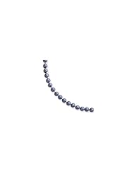 14k 6-6.5mm Black Akoya Saltwater Cultured Pearl Necklace