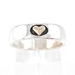 Heart Band Ring in 14kt Gold and Sterling Silver in size 5, 6, 7, 8, 9 and 10, #8485