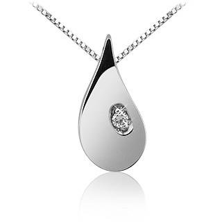 Forzieri Collier a goutte diamant en or blanc 750/1000