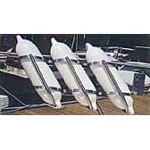 Taylor Made Products Stainless Steel Boat Fender Rack (7 to 9 Fenders, 3-Unit) by 