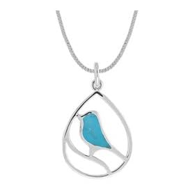 Boma Sterling Silver & Turquoise Bird Necklace