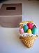 Avon Festive Spring Pin Wicker Basket with Eggs & Flowers Easter Theme