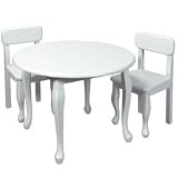 Product details for Gift Mark Queen Anne Round Table & Chair Set - White