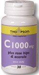 Vitamin C-1000 1000 mg 30 caps ( with Rose Hips & Acerola ) - Thompson