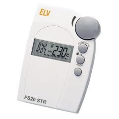 FS20 STR Funk-Raumthermostat Set 1: Thermostat, 1 Funk-Schaltsteckdose, Batterien