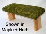 Folding Prayer Bench in Maple, Meditation Bench Upholstered in 4 Batik Fabric Choices to Enhance Your Prayer Time.