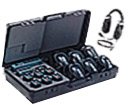 Anchor Audio COM-60FC Wired Intercom System Includes Power Console 6 Headsets and 6 Belt Packs
