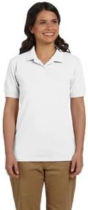 Gildan G948L Ladies 6.5 oz. DryBlend Pique Sport Shirt - WHITE - X-Large