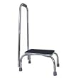 Footstool w/ Support Handle - Foot Stool with Handrail, Foot Stool with Support, Foot Stool, Foot Step Stool, Foot Rest Stool, Medical Foot Stools, Bed Foot Stool, Metal Foot Stool