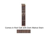 Wine Cellar Innovations Designer Series Collection Red Oak with Dark Walnut Stain 3-Column Individual Bottle Rack with Display 72x14x13-in.