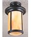 Arroyo Craftsman BCM-6-F-RB Berkeley 1 Light Flush Mount in Rustic Brown with Frosted glass