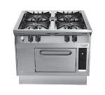 Thermaline S90 Range, 39-3/8 in W, 4 Burner, Wall Install, Oven, 163,000 BTU