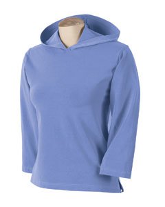 Authentic Pigment 9 oz Womens Pigment-Dyed Stretch Hoodie Sweatshirt Pullover 1961